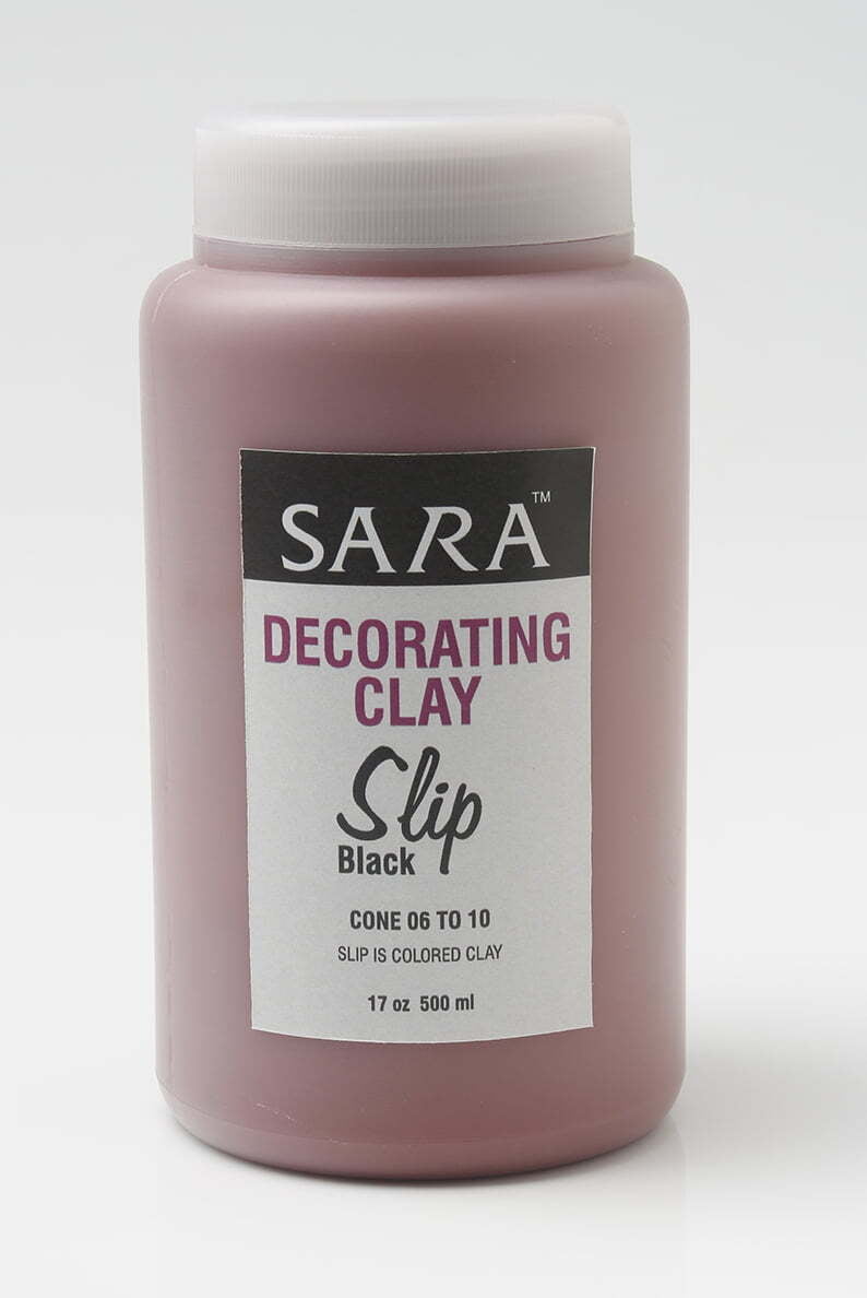 Sara Decorative Clay Slip Black Sara Decorative Clay Slip Black
