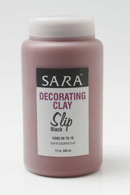Sara Decorative Clay Slip Black Sara Decorative Clay Slip Black