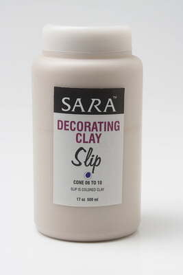 Sara  Decorative Clay Slip Blue