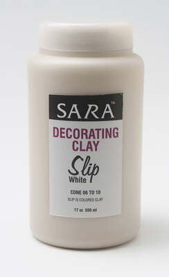 Sara Decorative  Clay Slip White