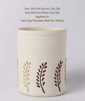 Sara Decorative  Clay Slip White