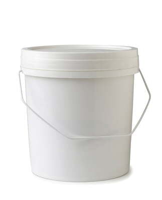 Sara  Glaze  Bucket   White