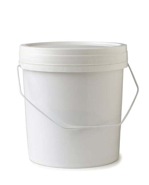 Sara  Glaze  Bucket   White