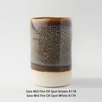 Oil Spot Brown A178 + Oil Spot White A179