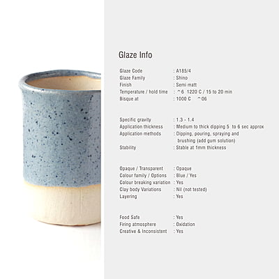 Sara Mid Fire Shino Blue A185/4 Sara Mid Fire Shino Blue A185/4