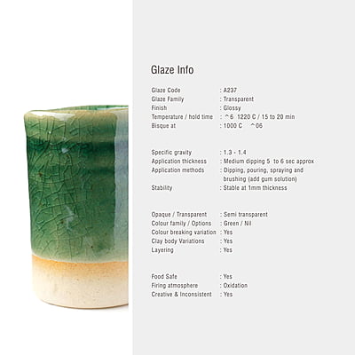 Sara Mid Fire Transparent Leaf Green A237