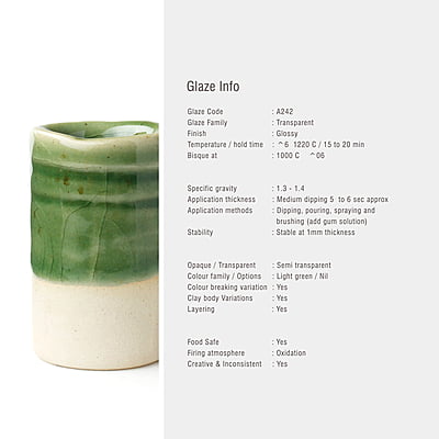 Sara Mid Fire Celadon Dark Green A242