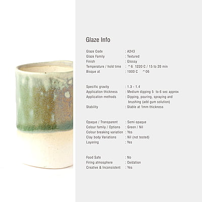 Sara Mid Fire Celadon Green A243 Sara Mid Fire Celadon Green A243