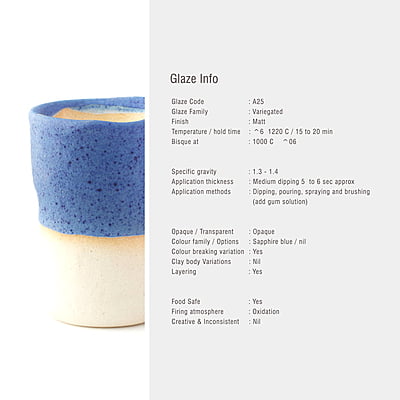 Sara Mid Fire Matt Textured Sapphire Blue A25 Sara Mid Fire Matt Textured Sapphire Blue A25