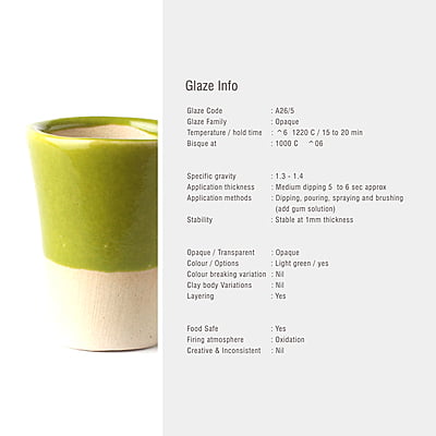Sara Mid Fire Opaque Light Green A26/5 Sara Mid Fire Opaque Light Green A26/5