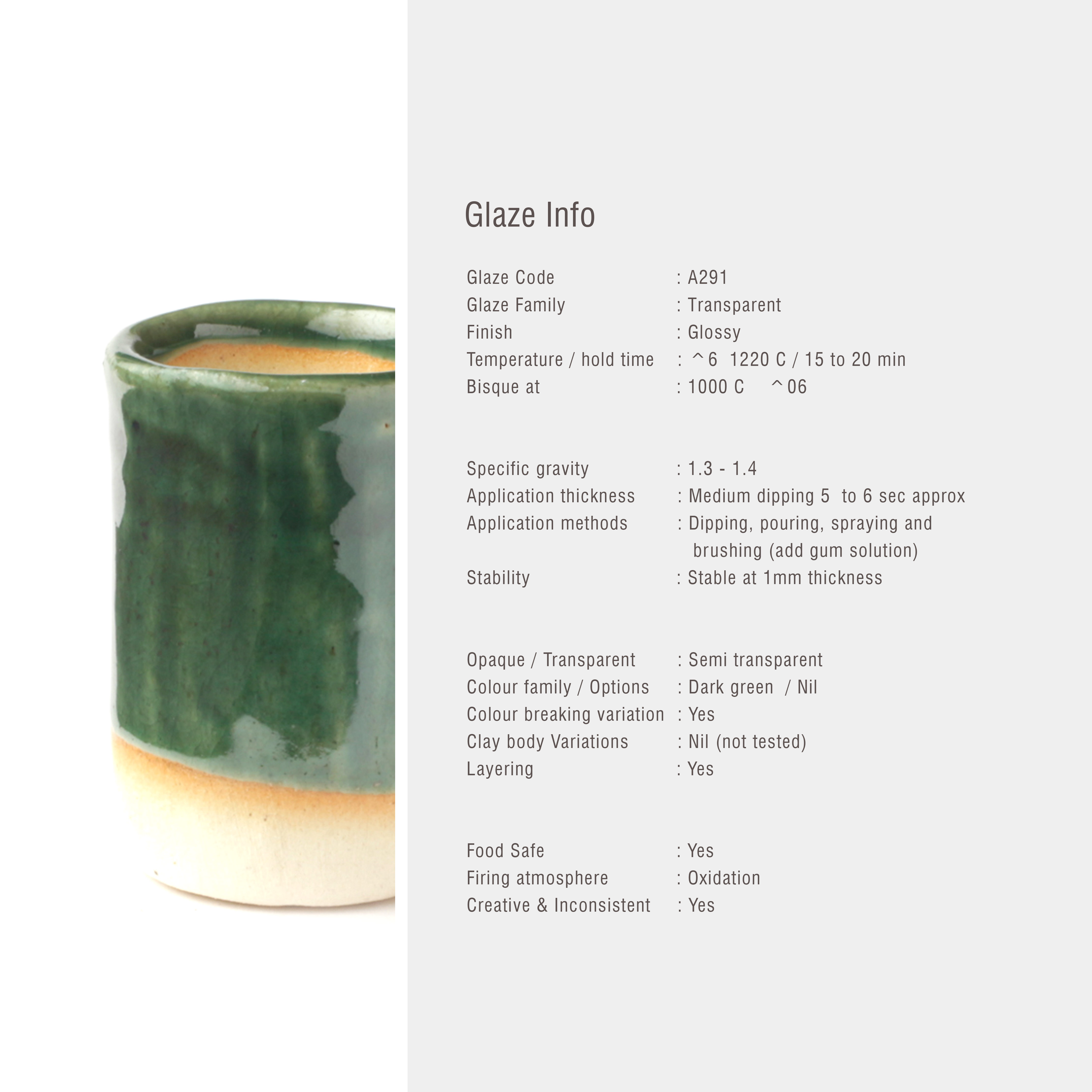 Sara Mid Fire Transparent Water Green A291 Sara Mid Fire Transparent Water Green A291