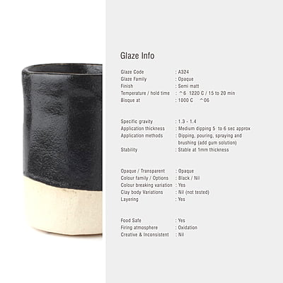 Sara Mid Fire Semi Matt Black A324 Sara Mid Fire Semi Matt Black A324