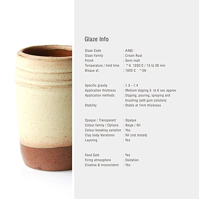 Sara Mid Fire Matt Textured Cream A485 Sara Mid Fire Matt Textured Cream A485
