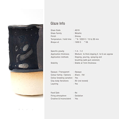 Sara Mid Fire Tenmoku Black A519