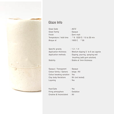 Sara Mid Fire Semi Matt Off White A572