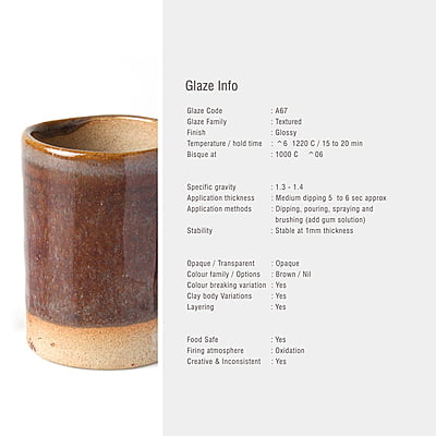 Sara Mid Fire Tenmoku Mud Brown A67 Sara Mid Fire Tenmoku Mud Brown A67