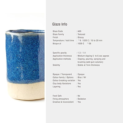 Sara Mid Fire Textured Lapis Blue A69 Sara Mid Fire Textured Lapis Blue A69