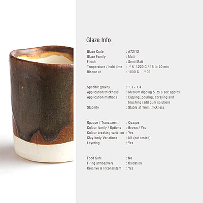 Sara Mid Fire Semi Matt Deep Brown A72/12 Sara Mid Fire Semi Matt Deep Brown A72/12