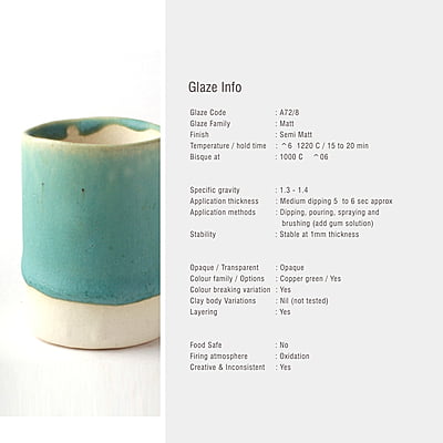 Sara Mid Fire Matt Textured Blue Green A72/8 Sara Mid Fire Matt Textured Blue Green A72/8