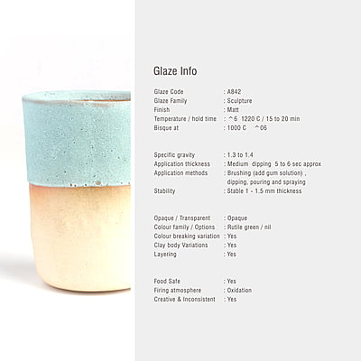 Sara Mid Fire Sculpture Glaze A842 Sara Mid Fire Sculpture Glaze A842
