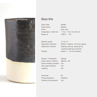 Sara Versatile Metallic Charcoal ADH02 Sara Versatile Metallic Charcoal ADH02