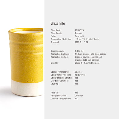 Sara Versatile Matt Textured Bright Yellow ADH52/25 Sara Versatile Matt Textured Bright Yellow ADH52/25
