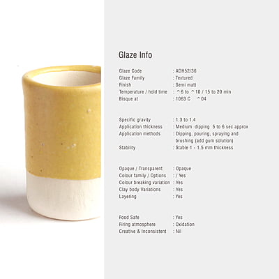 Sara Versatile Matt Textured Lemon Yellow ADH52/36