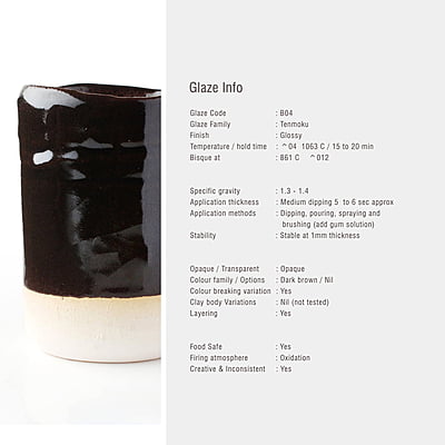 Sara Low Fire Tenmoku Dark Brown B04 Sara Low Fire Tenmoku Dark Brown B04