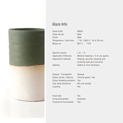 Sara Low Fire Matt Olive green B06/6 Sara Low Fire Matt Olive green B06/6
