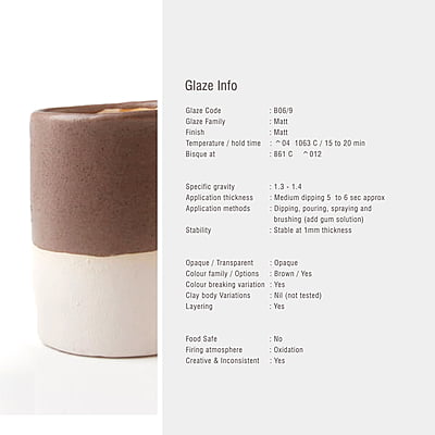 Sara Low Fire Matt Choco Brown B06/9 Sara Low Fire Matt Choco Brown B06/9