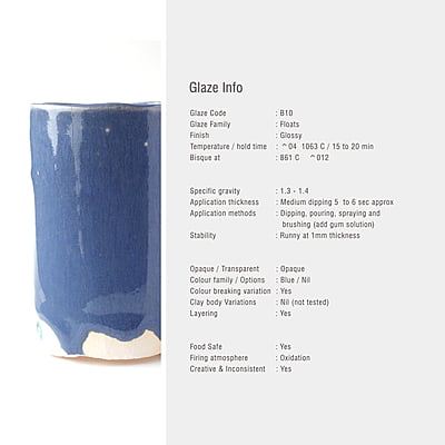 Sara Low Fire Floats Blue Stoneware B10 Sara Low Fire Floats Blue Stoneware B10
