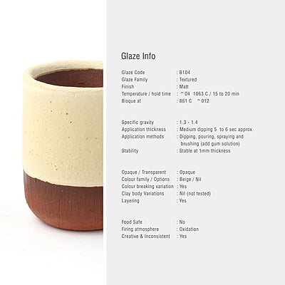 Sara Low Fire Matt Cream B104 Sara Low Fire Matt Cream B104