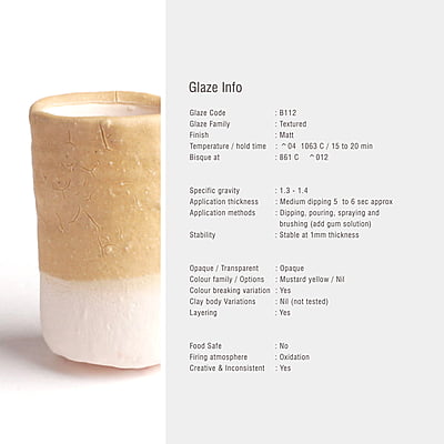 Sara Low Fire Matt Pastel Mustard B112