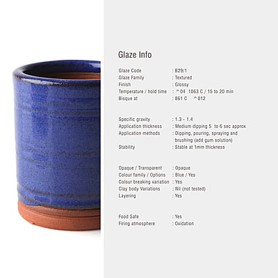 Sara Low Fire Textured Blue B29/1