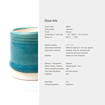 Sara Low Fire Textured Aqua B29/2 Sara Low Fire Textured Aqua B29/2