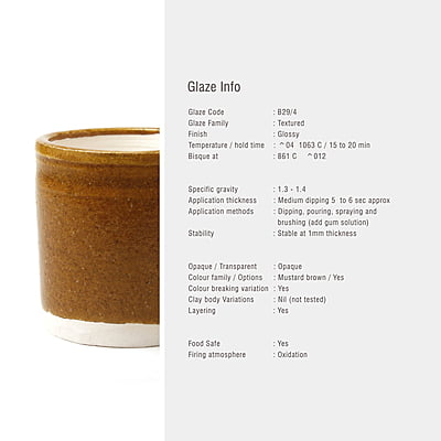 Sara Low Fire Textured Ochre Brown B29 /4 Sara Low Fire Textured Ochre Brown B29 /4