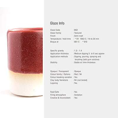 Sara Low Fire Textured Red Brown B62 Sara Low Fire Textured Red Brown B62
