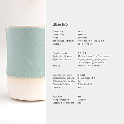 Sara Low Fire Matt Cloud Blue B65 Sara Low Fire Matt Cloud Blue B65