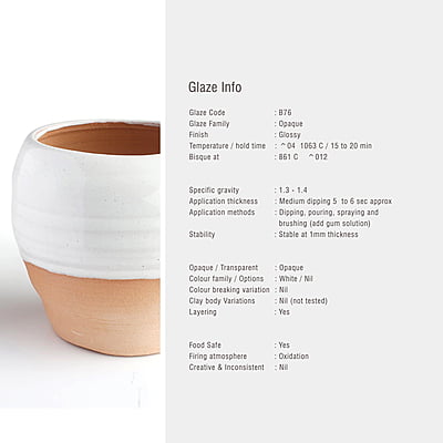 Sara Low Fire Opaque White  B76
