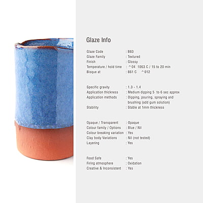Sara Low Fire Textured Steel Blue  B83