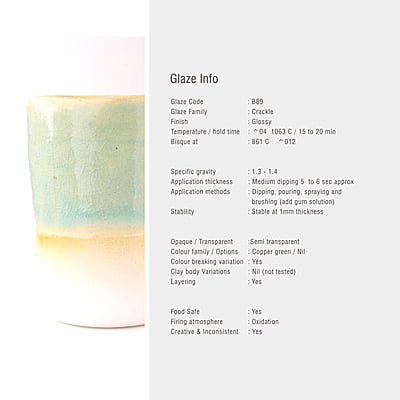 Sara Low Fire Crackle Mint Green B89