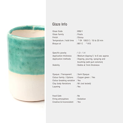 Sara Low Fire Floating Copper Green B96/1 Sara Low Fire Floating Copper Green B96/1