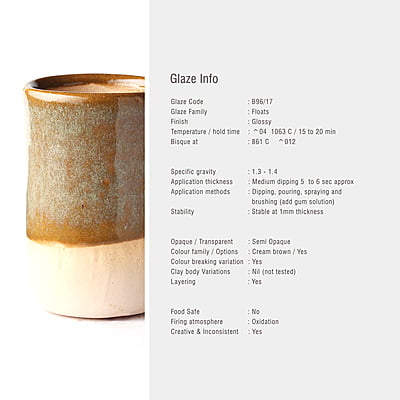Sara Low Fire Floating Cream Brown B96/17 Sara Low Fire Floating Cream Brown B96/17