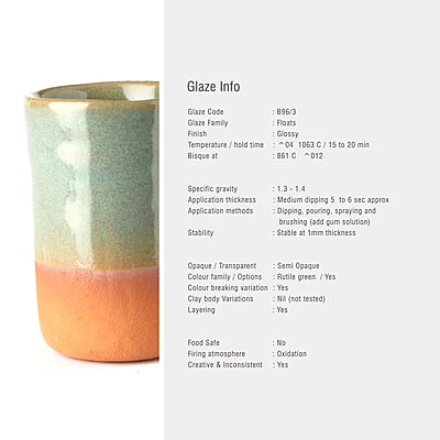 Sara Low Fire Floating Rutile Green B96/3 Sara Low Fire Floating Rutile Green B96/3