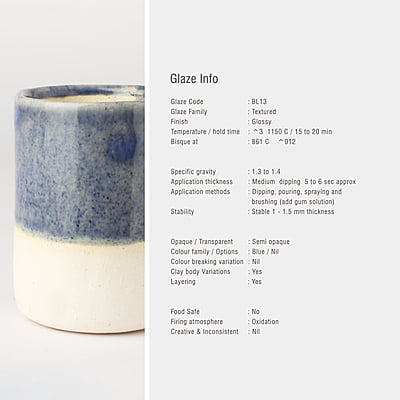 Sara Low Fire Textured Blue BL13