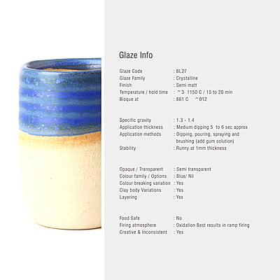 Sara Low Fire Textured Blue BL27 Sara Low Fire Textured Blue BL27