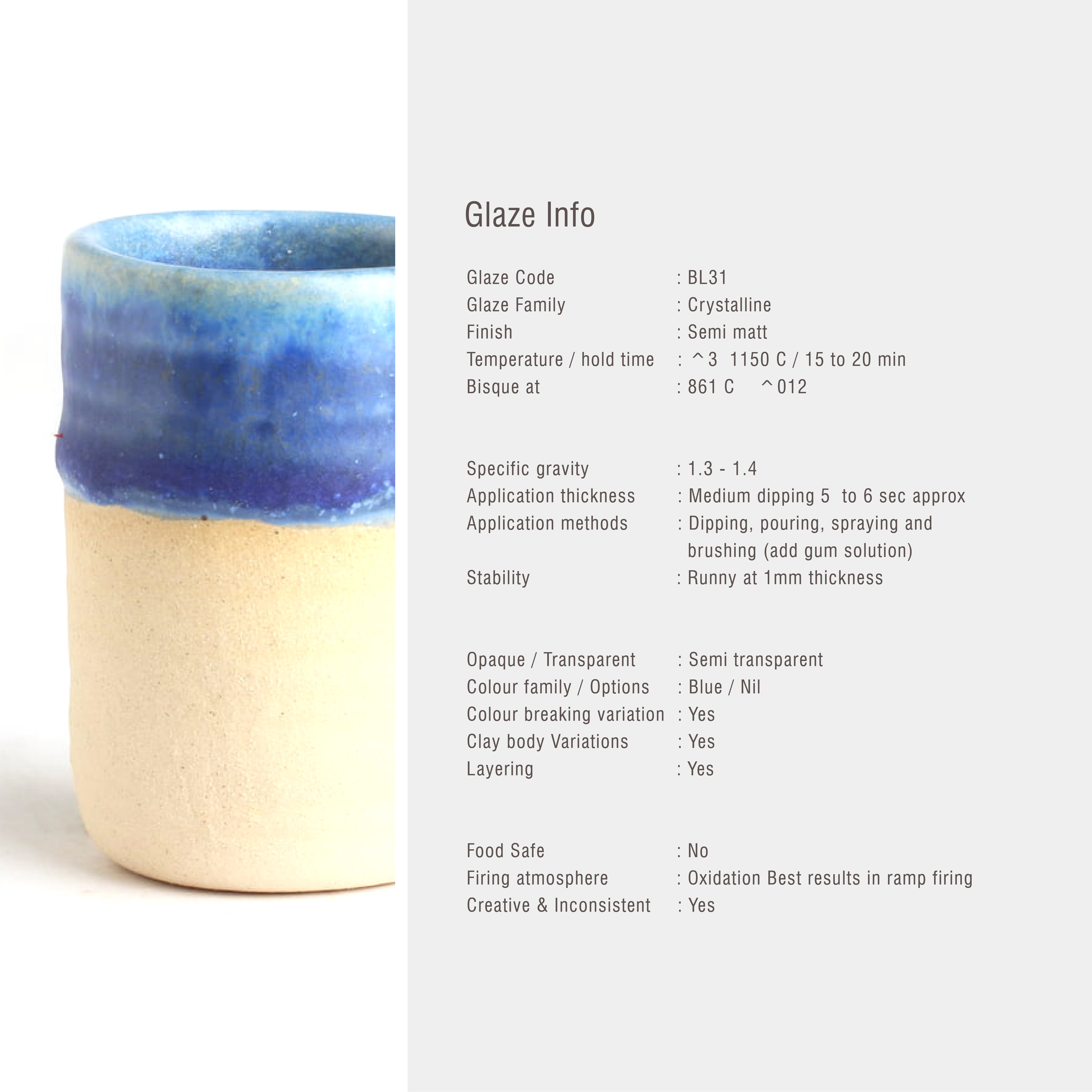 Sara Low Fire Textured Blue BL31 Sara Low Fire Textured Blue BL31