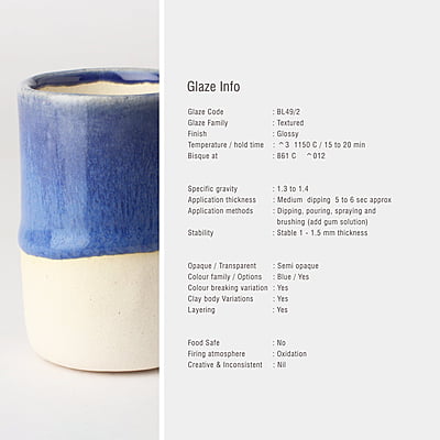 Sara Low Fire Textured Blue BL49/2