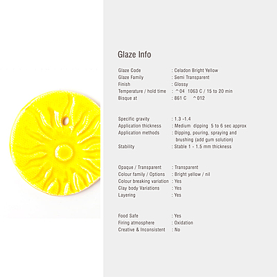 Sara Low Fire Celadon Bright Yellow Sara Low Fire Celadon Bright Yellow