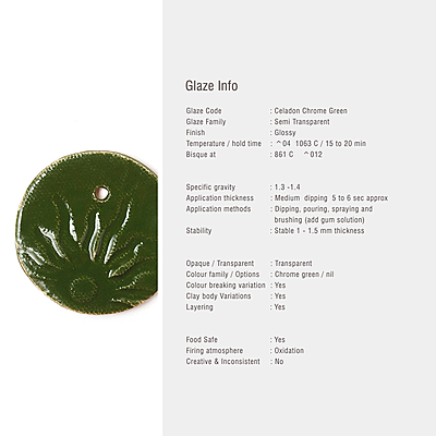Sara Low Fire Celadon Chrome Green